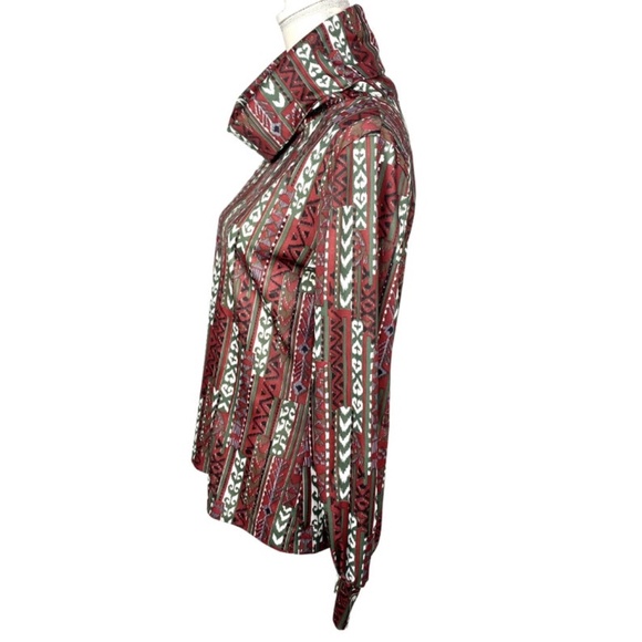 1970's Lucky Tops Southwestern Turtleneck Blouse - Picture 3 of 6